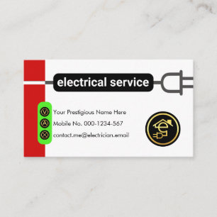 Cartão De Visita Linha de tomada de energia criativa Circuitos Elet