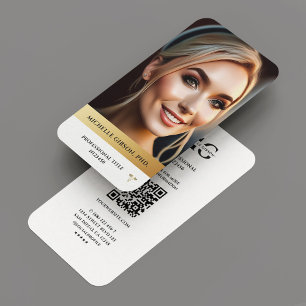 Cartão De Visita Linha Dourada Elegante Profissional Moderna