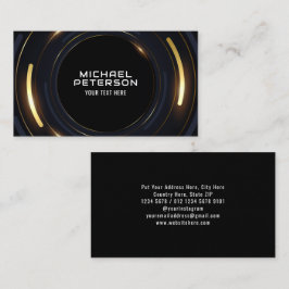 Cartão De Visita Linha Dourada radial luxuosa | Moderno Futuro