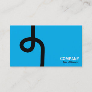 Cartão De Visita Linha Looped - Preto sobre Azul-Céu