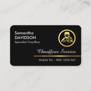 Cartão De Visita Linha Minimalista de Chofer de Ouro