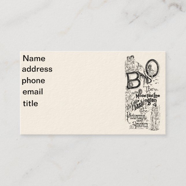 Cartão De Visita Linha rápida 1869 do modelo da Estrada de ferro- (Frente)