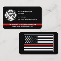 Linha Vermelha do Bombeiro Personalizado