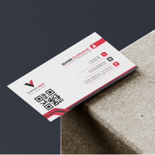 Cartão De Visita Linha Vermelha Moderna