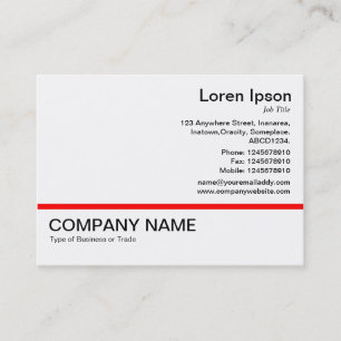 Cartão De Visita Linha Vermelha v2 - Preto em Branco