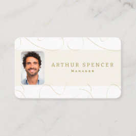 Cartão De Visita Linhas de ouro mínimas e profissionais