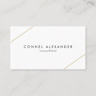 Cartão De Visita Linhas Douradas Geométricas Modernas