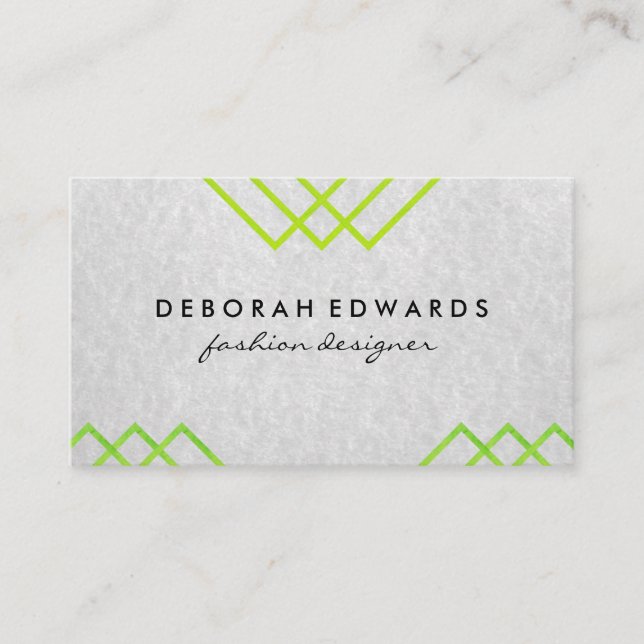 Cartão De Visita Linhas Geométricas Elegantes (Frente)