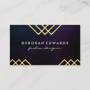 Cartão De Visita Linhas geométricas Luxe textura do chique