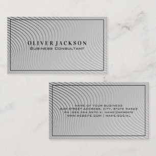 Cartão De Visita Linhas onduladas modernas