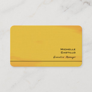 Cartão De Visita Linho Laranja Amarelo Simples Minimalista