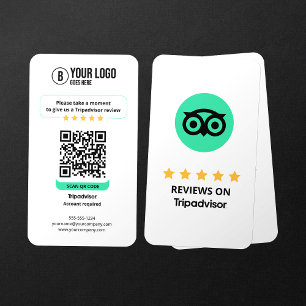 Cartão De Visita Link de Análise de Negócios Avaliações Tripadvisor