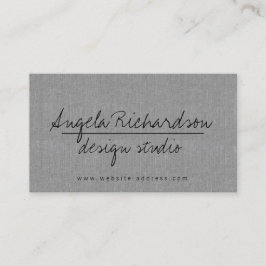 Cartão De Visita Linn de Cinzas de Blogueiros Escritas Manuscritas
