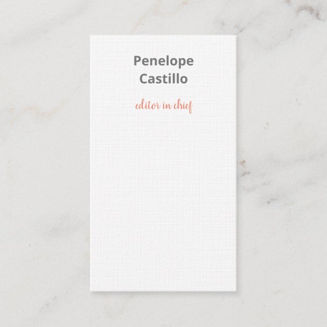 Cartão De Visita Linte de Na moda Moderno Profissional (Frente)