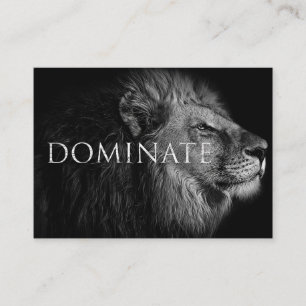 Cartão De Visita Lion Dominate Como Um Leão