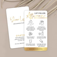 Lip Filler Após Guia de cuidado Logotipo branco e 