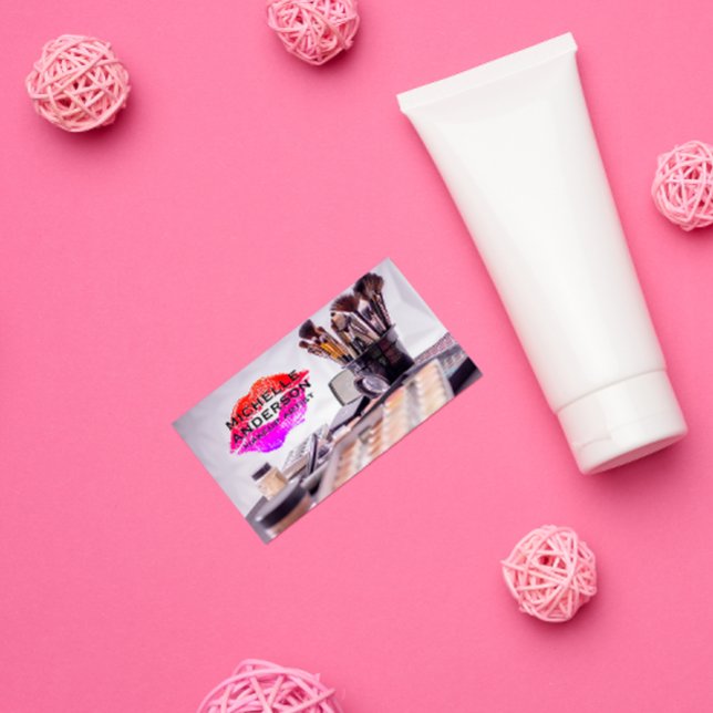 Cartão De Visita Lipstick Kiss | Preparar Escovas (Criador carregado)