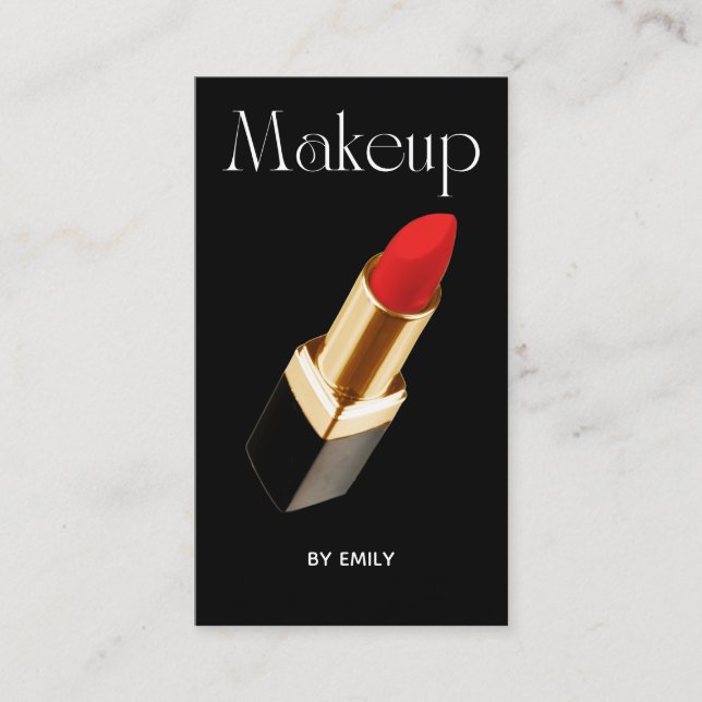 Cartão De Visita Lipstick Makeup Artist (Frente)