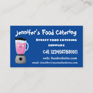Cartão De Visita Liquidificador de comida feliz fofo eletrodoméstic