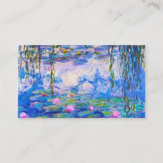 Cartão De Visita Lírios de água Claude Monet que pinta o antigo