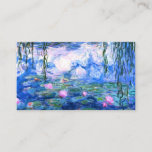 Cartão De Visita Lírios de Água Rosa Monet<br><div class="desc">Um cartão de visita de água rosa monet que contém lírios de água cor-de-rosa lindos flutuando em um lago azul calmo com almofadas de lírios. Um presente de Monet excelente para fãs do impressionismo e da arte francesa. Inimpressionismo sereno na natureza com lindas flores e paisagem de lagoas cênicas.</div>