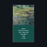 Cartão De Visita Lírios Monet Water (1904) Belas Artes<br><div class="desc">Os Lírios De Água, Claude Monet, 1904. Óleo na canvas, 34, 62 x 36 pol. Museu de Arte Denver. Lírios d'água (ou Ninféas) é uma série de aproximadamente 250 pinturas de óleo pelo impressionista francês Claude Monet (1840-1926). As pinturas retratam o jardim floral de Monet em Giverny e foram o...</div>