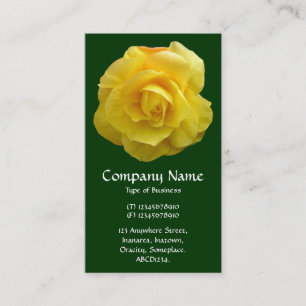 Cartão De Visita Lisianthus Amarelo - Verde Escuro