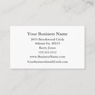 Cartão de visita liso