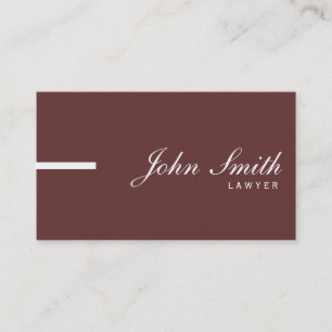 Cartão de visita liso simples do advogado de Brow