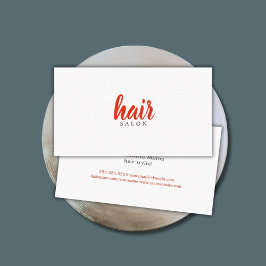 Cartão De Visita Lista de Cabelos Brancos Simples Elegante