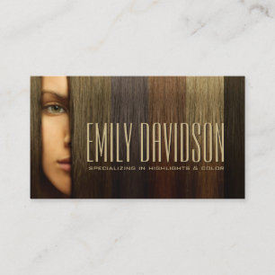 Cartão De Visita Lista De Estilos De Cabelo Especializados Em Desta