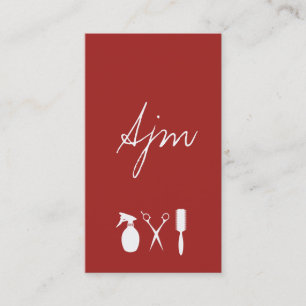 Cartão De Visita Lista de estilos de glamour de assinatura monogram