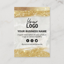 Cartão De Visita Lista de Preços: Dourada Glitter Ingredientes de I