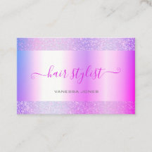 Lista Holográfica Moderna de Cabelo de Púrpura