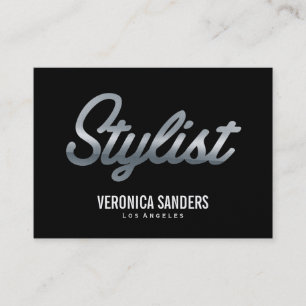 Cartão De Visita Lista   Script Metálico