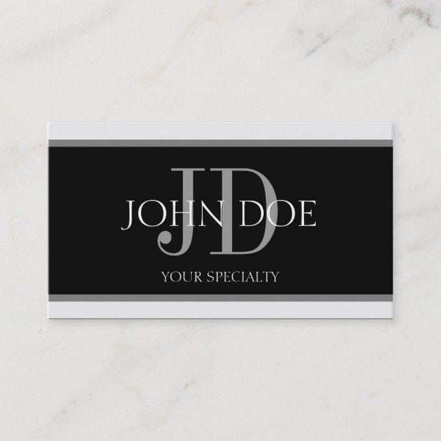 Cartão De Visita Listra horizontal B/B do médico (Frente)