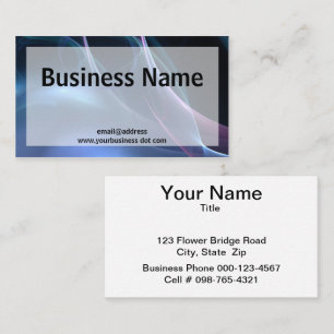 Cartão De Visita Listras cor-de-rosa e azuis