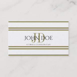 Cartão De Visita Listras de luxe douradas do advogado - cabeçalho