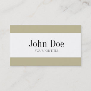 Cartão De Visita Listras de YourJobTitle Tan