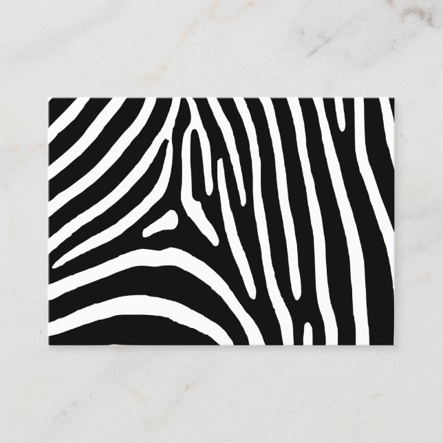 Cartão De Visita Listras de Zebra (Frente)