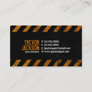 Cartão De Visita Listras do cuidado - laranja