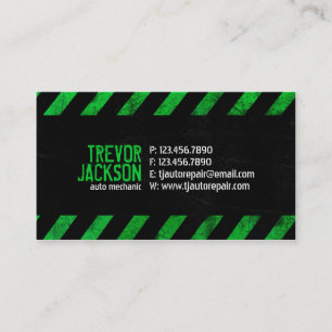 Cartão De Visita Listras do cuidado - verde