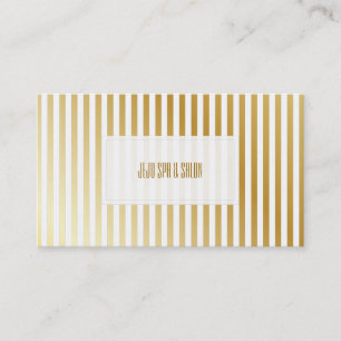 Cartão De Visita Listras do ouro do falso de PixDezines