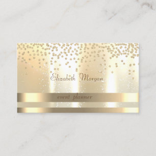 Cartão De Visita Listras Elegantes e Glamourosas, Luminosas, Diaman
