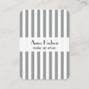 Cartão De Visita Listras (Linhas Paralelas) - Cinzas brancas