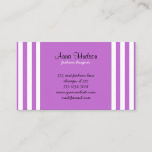 Cartão De Visita Listras (linhas paralelas) - roxo branco