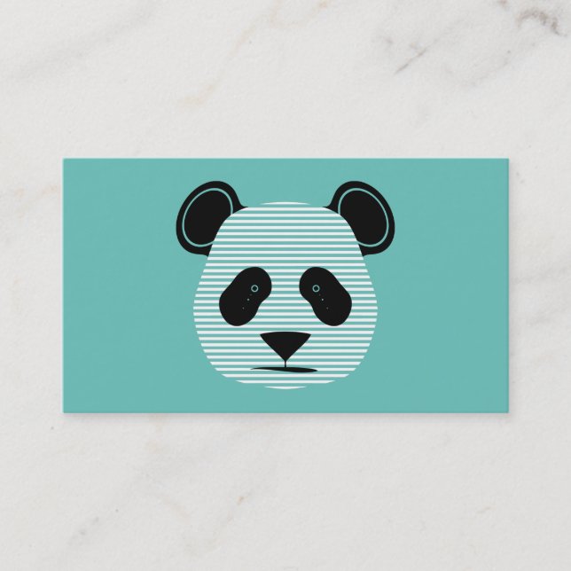 Cartão De Visita listras panda (Frente)