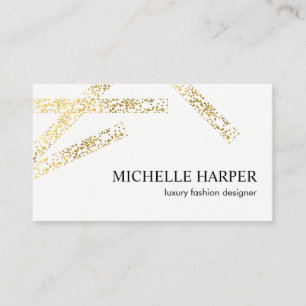 Cartão De Visita Listras salpicadas Dourados artísticas