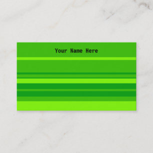 Cartão De Visita Listras verdes, seu nome aqui
