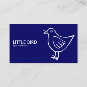 Cartão De Visita Little Bird 05 - Marinho Profundo